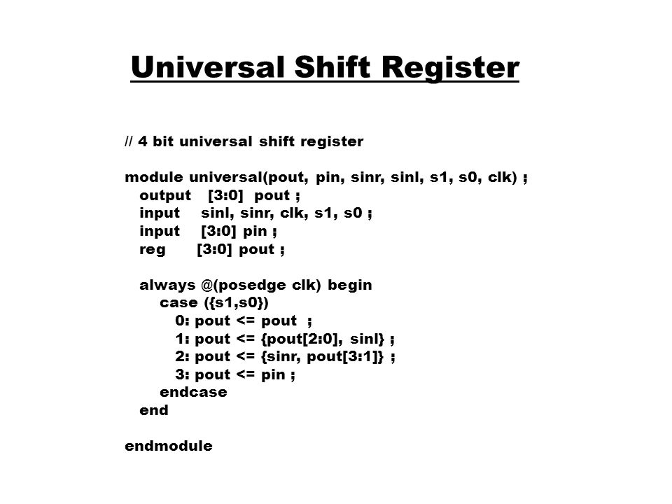 Sipo shift register verilog code